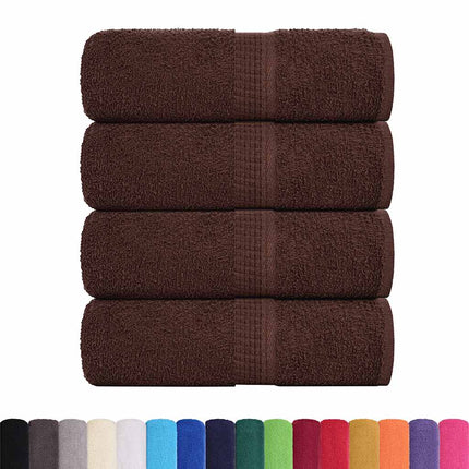 Asciugamani per Sapone 4 pz Marrone 30x30cm 360g/mÃ‚Â² 100% Cotone