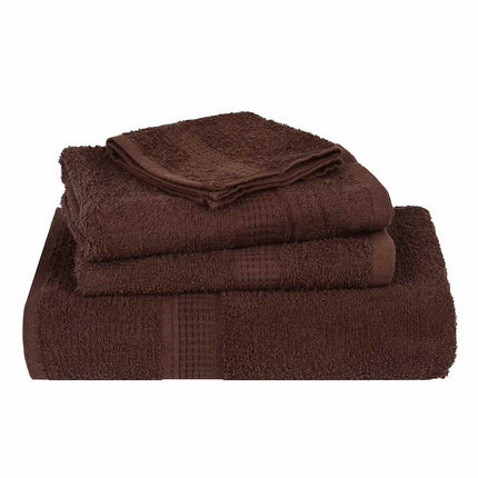 Asciugamani da Bagno 4 pz Marrone 100x150cm 360g/mÃ‚Â² 100% Cotone
