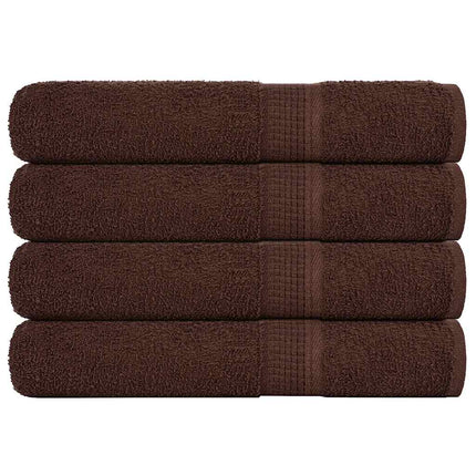 Asciugamani per Sauna 4 pz Marrone 80x200cm 360g/mÂ² 100% Cotone