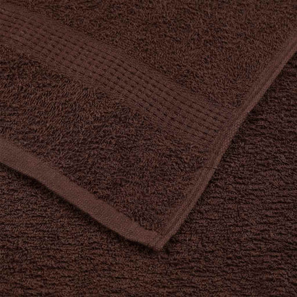 Asciugamani per Sauna 4 pz Marrone 80x200cm 360g/mÂ² 100% Cotone