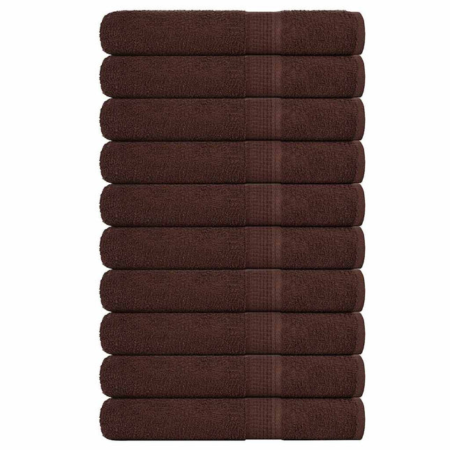 Asciugamani per Sauna 10pz Marrone 80x200cm 360g/mÃ‚Â² 100% Cotone