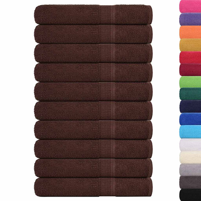 Asciugamani per Sauna 10pz Marrone 80x200cm 360g/mÃ‚Â² 100% Cotone