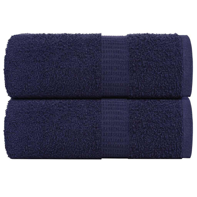 Asciugamani Ospiti 2 pz Blu Marino 30x50cm 360 g/mÂ² 100% Cotone