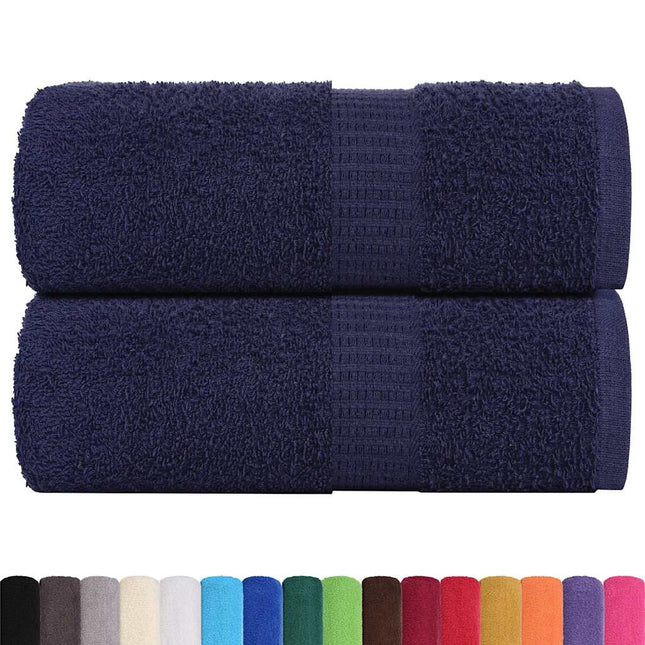 Asciugamani Ospiti 2 pz Blu Marino 30x50cm 360 g/mÂ² 100% Cotone