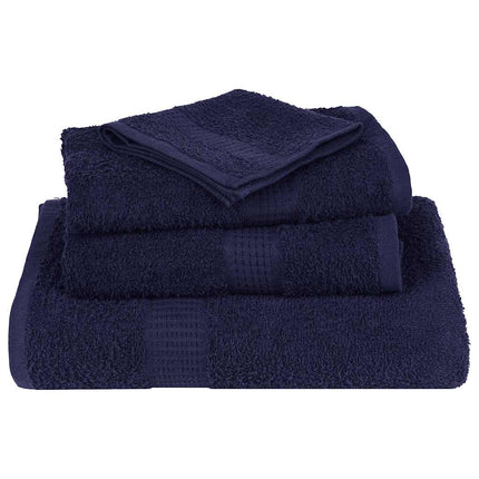 Asciugamani 2 pz Blu Marino 50x100 cm 360 g/mÃ‚Â² 100% Cotone