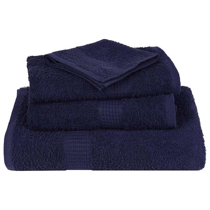 Asciugamani Doccia 2 pz Blu Marino 70x140cm 360g/mÃ‚Â² 100% Cotone