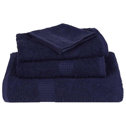 Asciugamani Doccia 4 pz Blu Marino 70x140cm 360g/mÃ‚Â² 100% Cotone