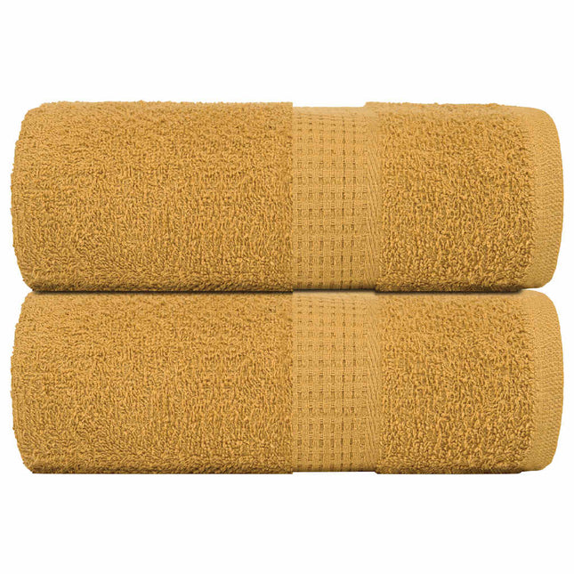 Asciugamani per Sapone 2 pz Oro 30x30 cm 360 g/mÂ² 100% Cotone