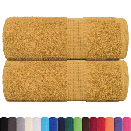 Asciugamani per Sapone 2 pz Oro 30x30 cm 360 g/mÃ‚Â² 100% Cotone
