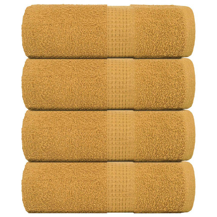 Asciugamani per Sapone 4 pz Oro 30x30 cm 360 g/mÃ‚Â² 100% Cotone