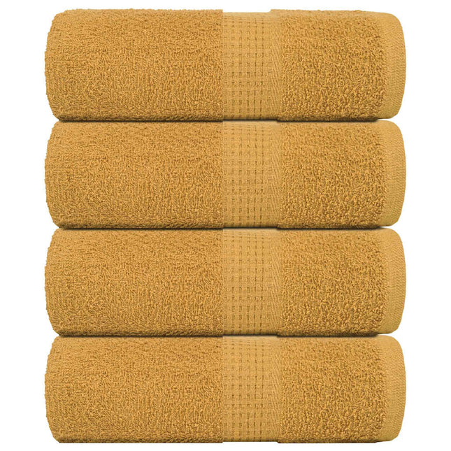 Asciugamani per Sapone 4 pz Oro 30x30 cm 360 g/mÂ² 100% Cotone