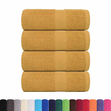 Asciugamani per Sapone 4 pz Oro 30x30 cm 360 g/mÃ‚Â² 100% Cotone