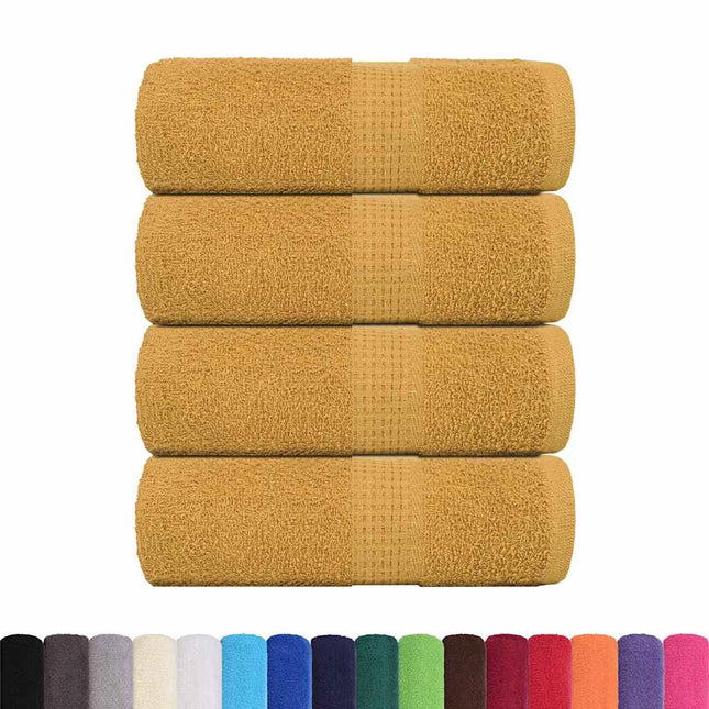 Asciugamani per Sapone 4 pz Oro 30x30 cm 360 g/mÂ² 100% Cotone