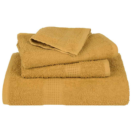 Asciugamani per Sauna 4 pz Oro 80x200 cm 360 g/mÃ‚Â² 100% Cotone