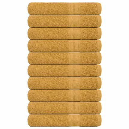 Asciugamani per Sauna 10pz Oro 80x200cm 360 g/mÃ‚Â² 100% Cotone