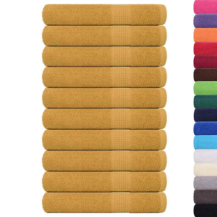 Asciugamani per Sauna 10pz Oro 80x200cm 360 g/mÃ‚Â² 100% Cotone