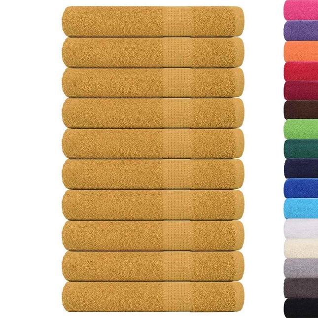 Asciugamani per Sauna 10pz Oro 80x200cm 360 g/mÂ² 100% Cotone