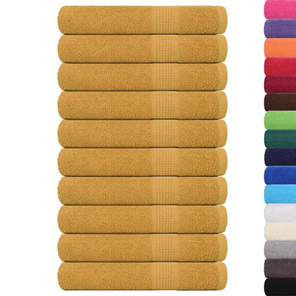 Asciugamani 10 pz Oro 100x200 cm 360 g/mÂ² 100% Cotone