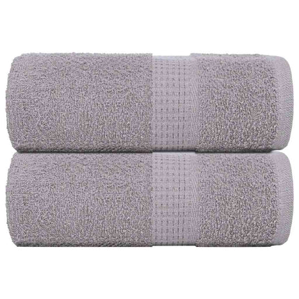 Asciugamani per Sapone 2 pz Grigio 30x30cm 360 g/mÃ‚Â² 100% Cotone