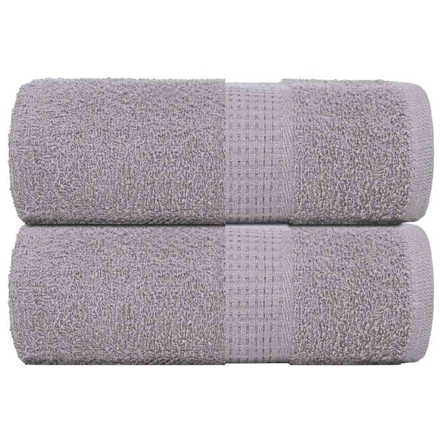 Asciugamani per Sapone 2 pz Grigio 30x30cm 360 g/mÂ² 100% Cotone