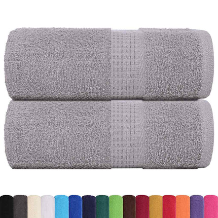 Asciugamani per Sapone 2 pz Grigio 30x30cm 360 g/mÃ‚Â² 100% Cotone