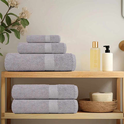 Asciugamani per Sapone 2 pz Grigio 30x30cm 360 g/mÃ‚Â² 100% Cotone