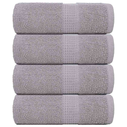 Asciugamani per Sapone 4 pz Grigio 30x30cm 360g/mÃƒâ€šÃ‚Â² 100% Cotone