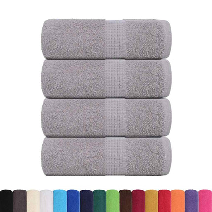 Asciugamani per Sapone 4 pz Grigio 30x30cm 360g/mÃƒâ€šÃ‚Â² 100% Cotone