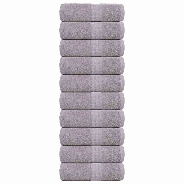 Asciugamani Ospiti 10 pz Grigio 30x50 cm 360 g/mÂ² 100% Cotone