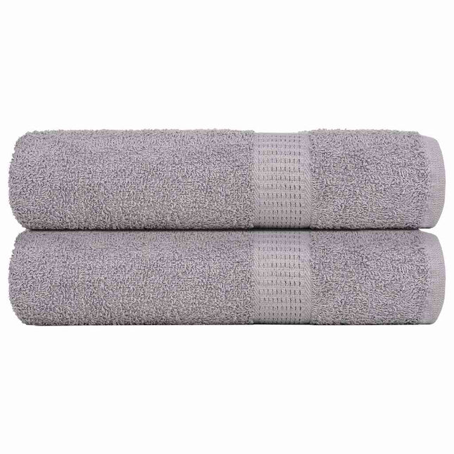 Asciugamani Doccia 2 pz Grigio 70x140 cm 360 g/mÃ‚Â² 100% Cotone