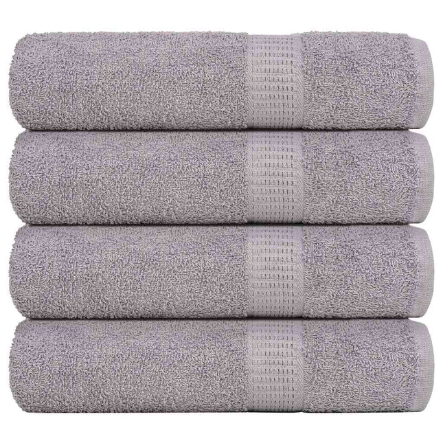 Asciugamani Doccia 4 pz Grigio 70x140 cm 360 g/mÃ‚Â² 100% Cotone
