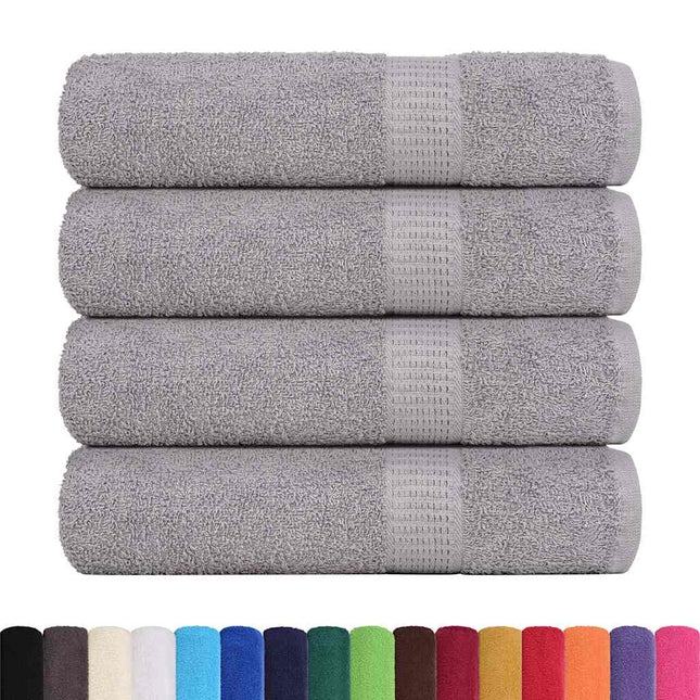 Asciugamani Doccia 4 pz Grigio 70x140 cm 360 g/mÃ‚Â² 100% Cotone