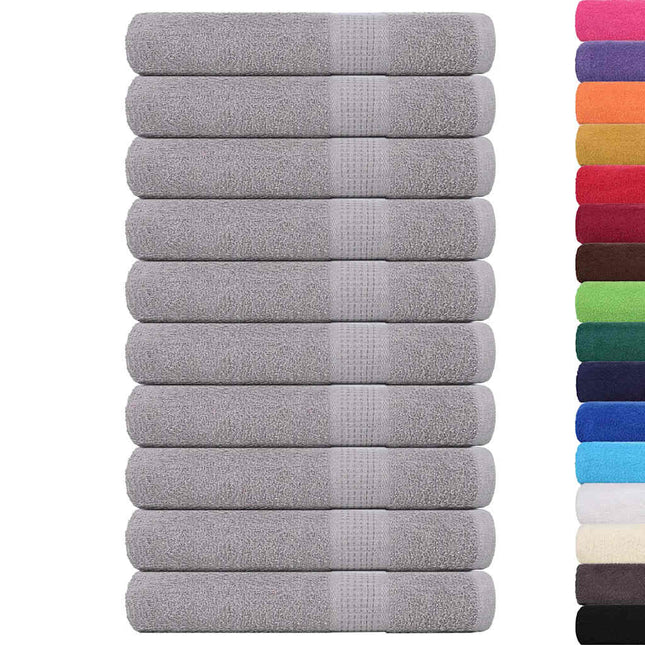 Asciugamani per Sauna 10pz Grigio 80x200cm 360 g/mÂ² 100% Cotone