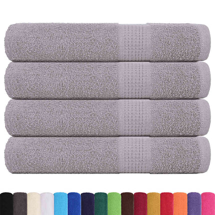 Asciugamani 4 pz Grigio 100x200 cm 360 g/mÃ‚Â² 100% Cotone