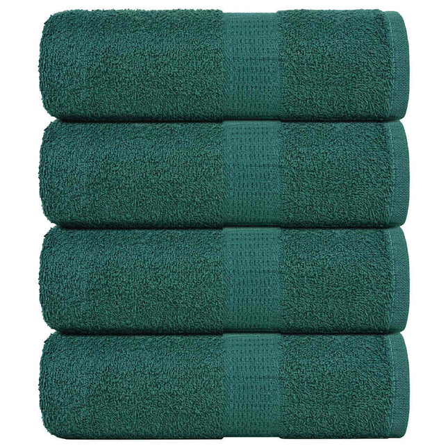 Asciugamani per Sapone 4 pz Verde 30x30cm 360g/mÂ² 100% Cotone
