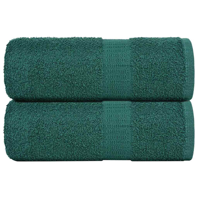 Asciugamani Ospiti 2 pz Verde 30x50 cm 360 g/mÂ² 100% Cotone