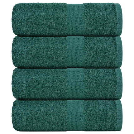 Asciugamani Ospiti 4 pz Verde 30x50 cm 360 g/mÂ² 100% Cotone