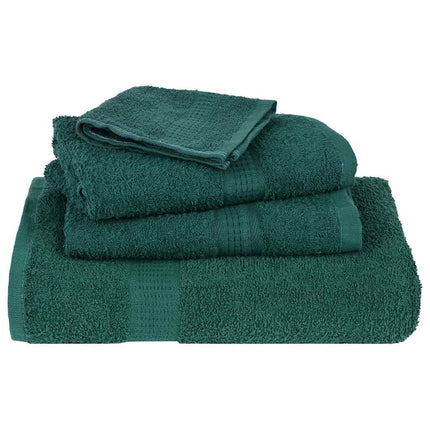 Asciugamani da Bagno 10 pz Verde 100x150cm 360 g/mÂ² 100% Cotone
