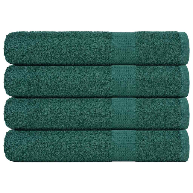 Asciugamani per Sauna 4 pz Verde 80x200cm 360g/mÂ² 100% Cotone