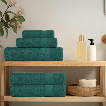 Asciugamani per Sauna 4 pz Verde 80x200cm 360g/mÂ² 100% Cotone