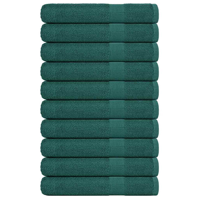 Asciugamani per Sauna 10 pz Verde 80x200cm 360 g/mÂ² 100% Cotone