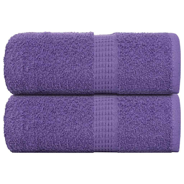 Asciugamani per Sapone 2 pz Viola 30x30cm 360g/mÃ‚Â² 100% Cotone