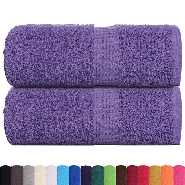 Asciugamani per Sapone 2 pz Viola 30x30cm 360g/mÃ‚Â² 100% Cotone