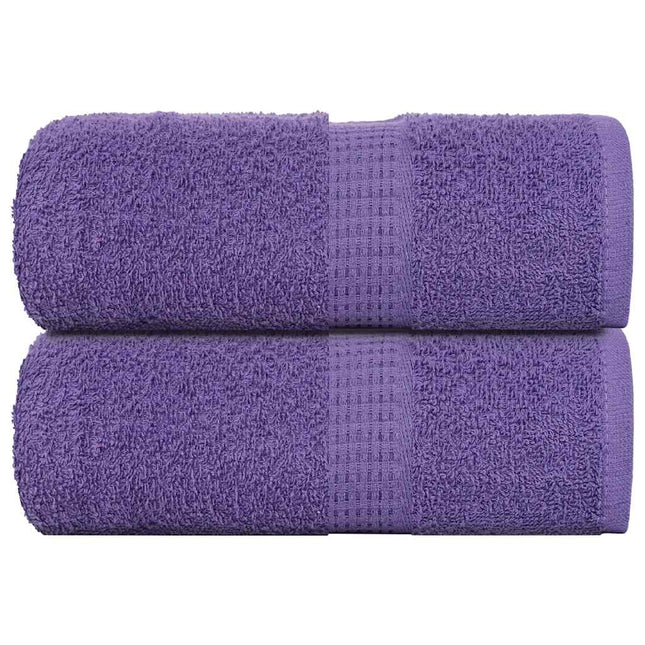 Asciugamani Ospiti 2 pz Viola 30x50 cm 360 g/mÃ‚Â² 100% Cotone