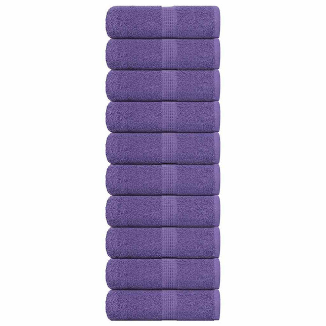 Asciugamani Ospiti 10 pz Viola 30x50 cm 360 g/mÂ² 100% Cotone