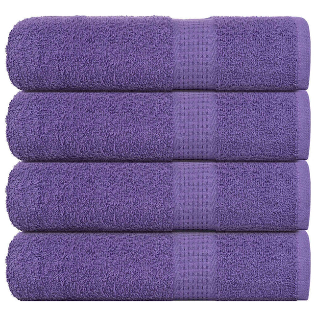 Asciugamani Doccia 4 pz Viola 70x140 cm 360 g/mÃ‚Â² 100% Cotone