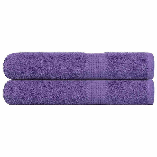 Asciugamani per Sauna 2 pz Viola 80x200cm 360g/mÃ‚Â² 100% Cotone