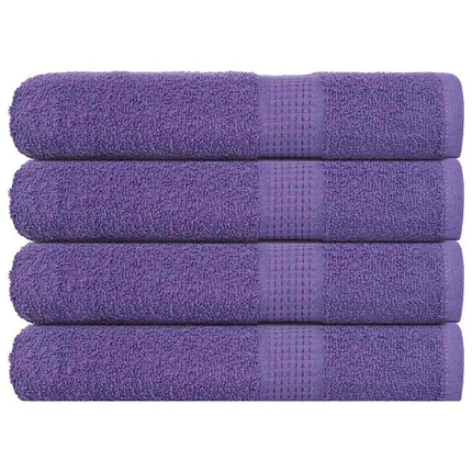 Asciugamani per Sauna 4 pz Viola 80x200cm 360g/mÃƒâ€šÃ‚Â² 100% Cotone
