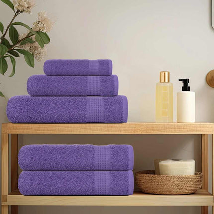 Asciugamani per Sauna 4 pz Viola 80x200cm 360g/mÃƒâ€šÃ‚Â² 100% Cotone