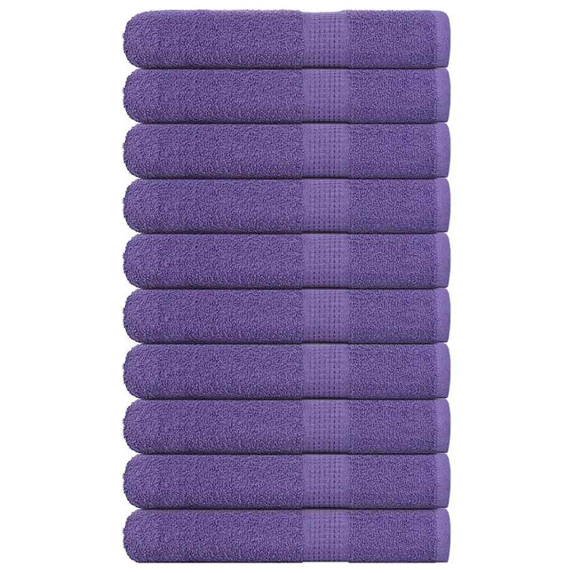 Asciugamani per Sauna 10 pz Viola 80x200cm 360g/mÃ‚Â² 100% Cotone